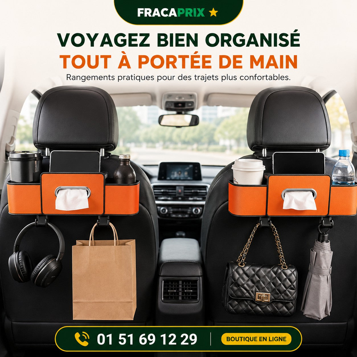Organisateur de Voiture Multifonction : Plus de Rangement, Moins de Désordre