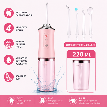 Hydropulseur OralJet™ – Le nettoyage profond que votre brosse à dents ne fait pas 💦🦷
